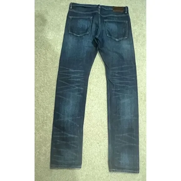 All Saints Dark Blue Straight Men Jeans - Picture 8 of 11